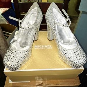 MICHAEL Michael Kors Fallon Glitter Platform Mary Janes